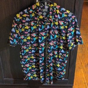 90s inspired short sleeve button up